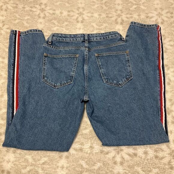 New Look Tori Five Pocket Mom Jeans with Stripes Down Leg. Size 4. 100% cotton - Picture 9 of 12